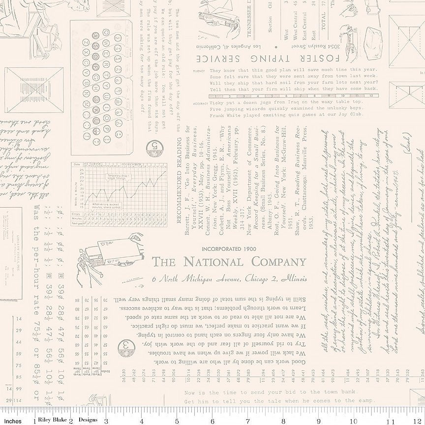 TYPE/ography Background Cobblestone - Riley Blake from Fort Worth Fabric Studio