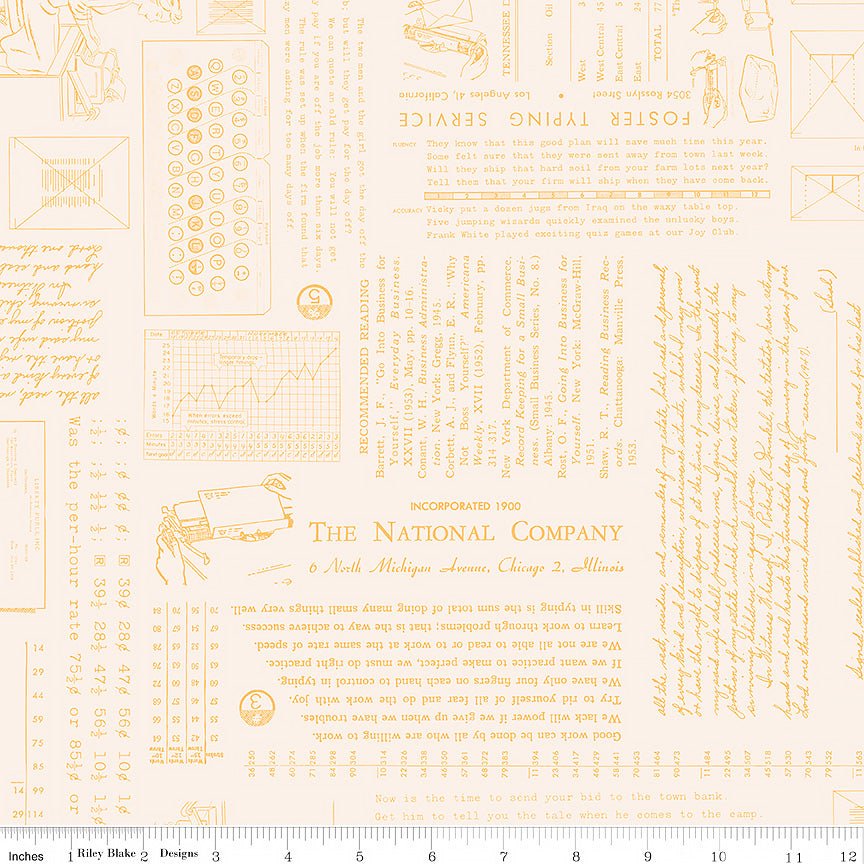 TYPE/ography Background Marigold - Riley Blake from Fort Worth Fabric Studio