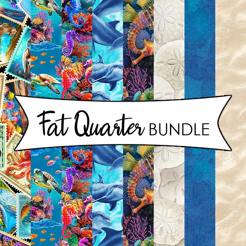 Underwater Paradise Fat Quarter Bundle - Timeless Treasures from Fort Worth Fabric Studio