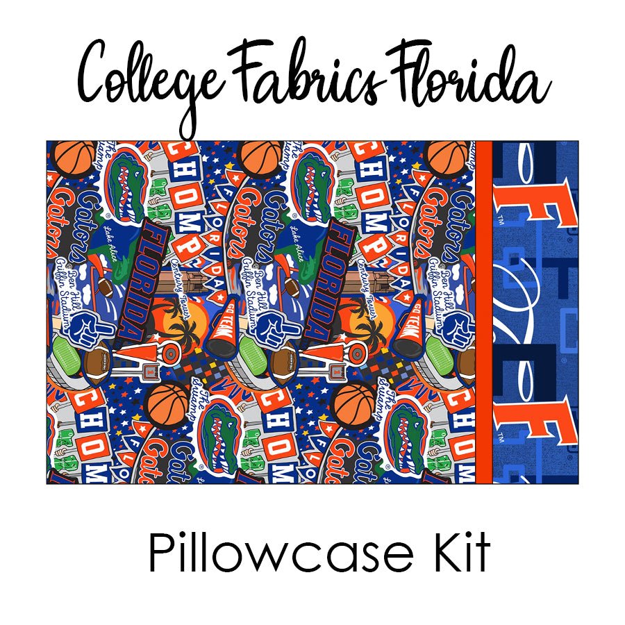University of Florida Gators Pillowcase Kit from FWFS - Fort Worth Fabric Studio from Fort Worth Fabric Studio