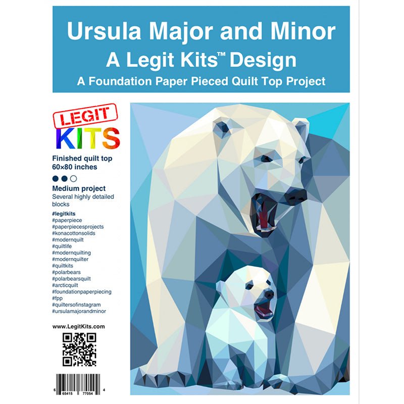 Ursula Major and Minor Foundation Paper Pieced Quilt Pattern by Legit Kits Design - Legit Kits Design