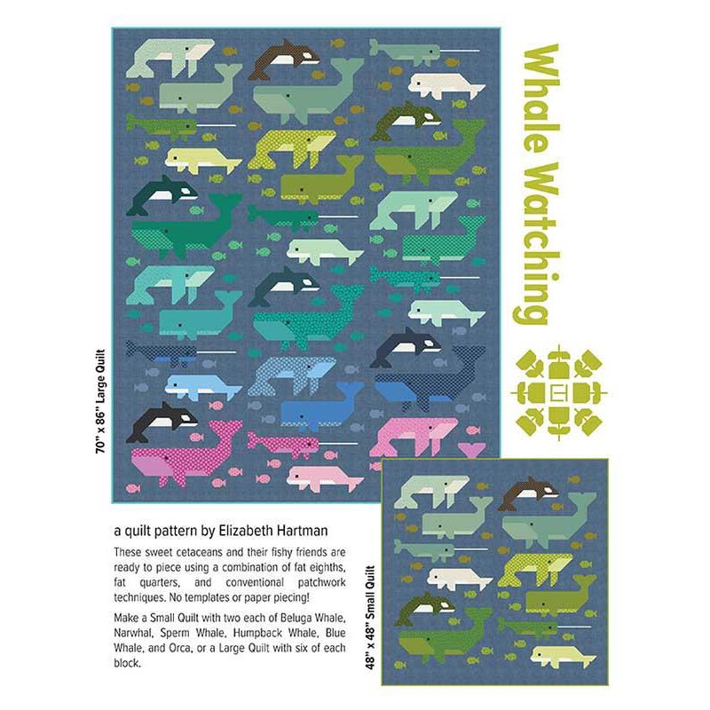 Whale Watching Quilt Pattern by Elizabeth Hartman - Elizabeth Hartman from Fort Worth Fabric Studio