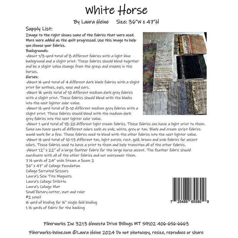White Horse Quilt Pattern from Fiberworks Inc - Fiberworks Inc from Fort Worth Fabric Studio