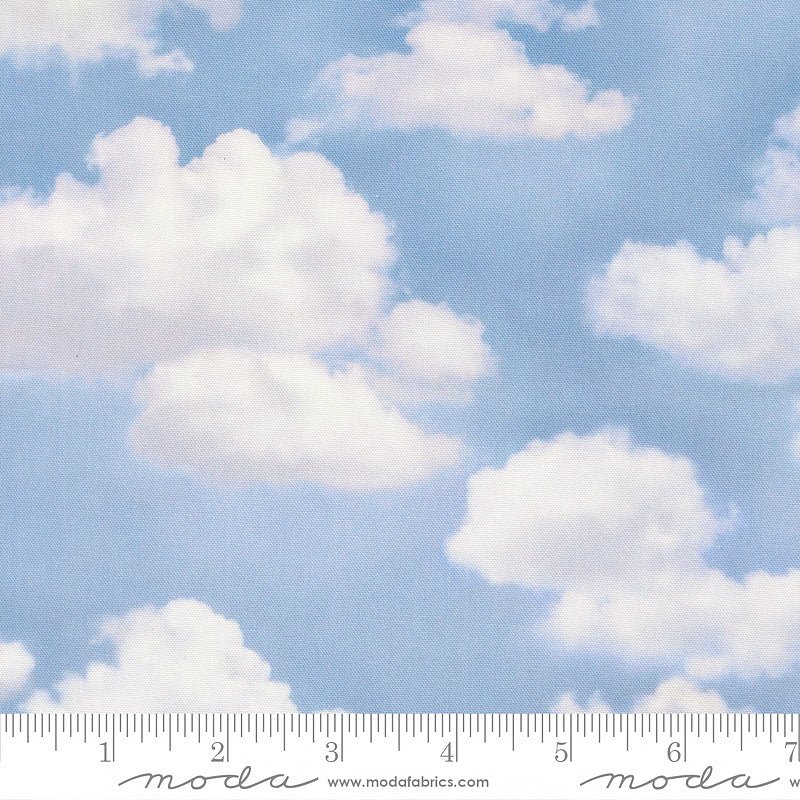 Wild Blue Yonder Clouds Sky - Moda from Fort Worth Fabric Studio