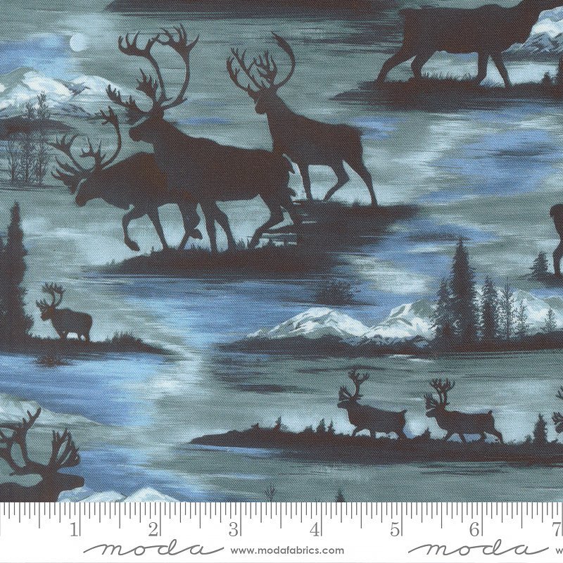 Wild Blue Yonder Elk Scenic Sky - Moda from Fort Worth Fabric Studio