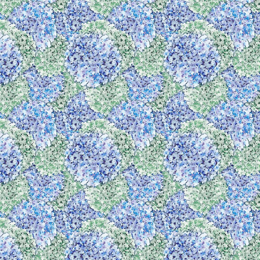 Wildflower Meadow Hydrangeas Blue - Wilmington Prints from Fort Worth Fabric Studio