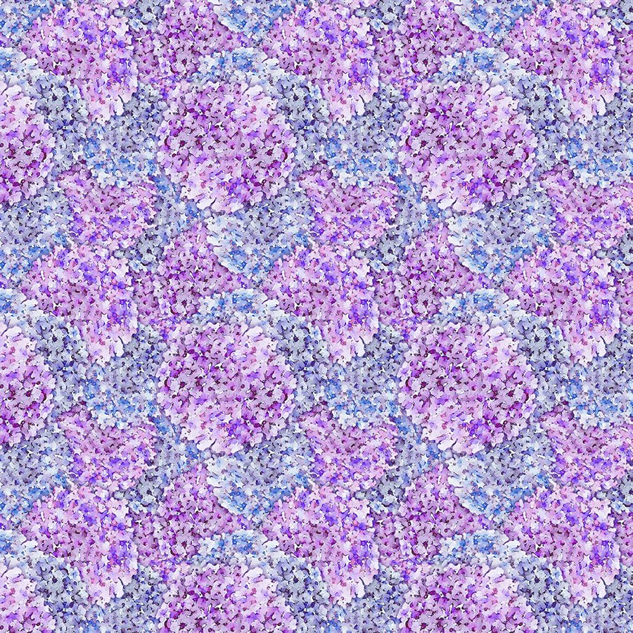 Wildflower Meadow Hydrangeas Purple - Wilmington Prints from Fort Worth Fabric Studio