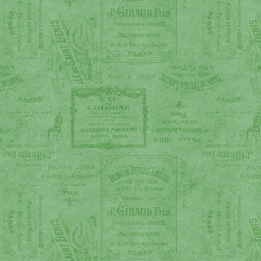 Wildflower Meadow Word Texture Green - Wilmington Prints from Fort Worth Fabric Studio