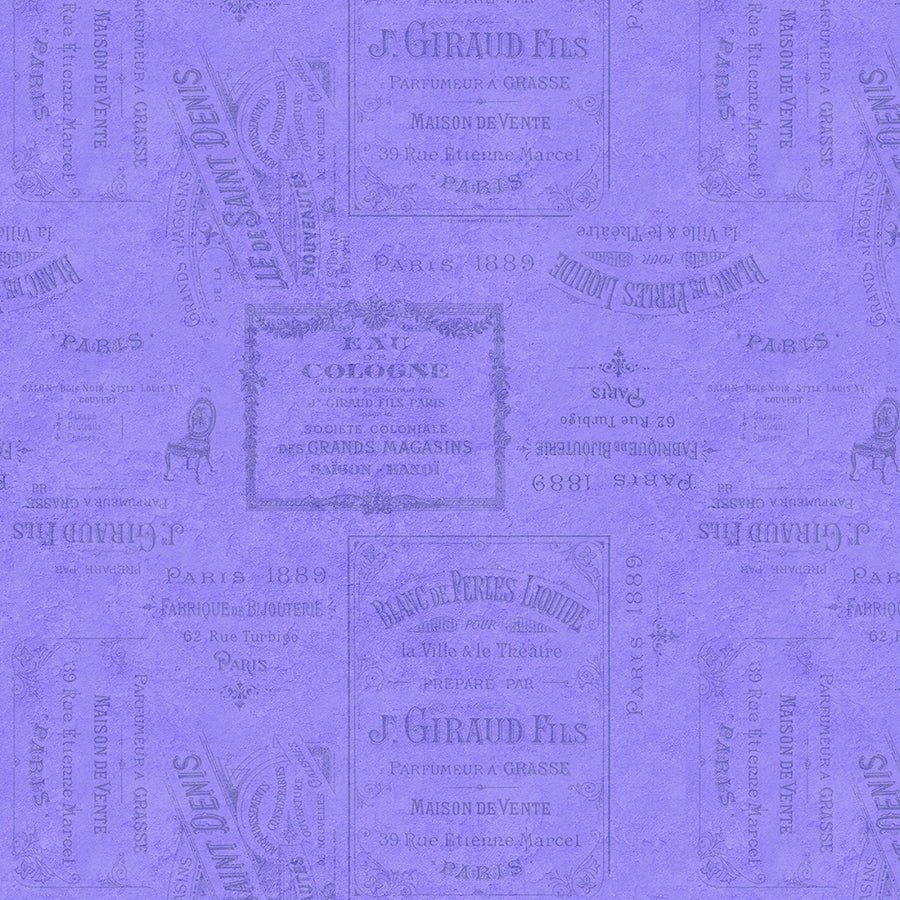 Wildflower Meadow Word Texture Purple - Wilmington Prints from Fort Worth Fabric Studio