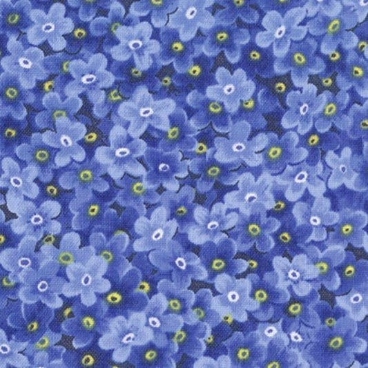 Wildflowers Basics Forget - Me - Nots Blue - Moda from Fort Worth Fabric Studio