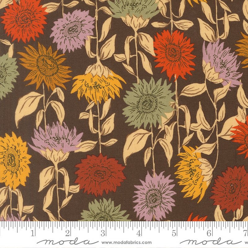 Windfall Sunflower Field Coffee - Moda from Fort Worth Fabric Studio
