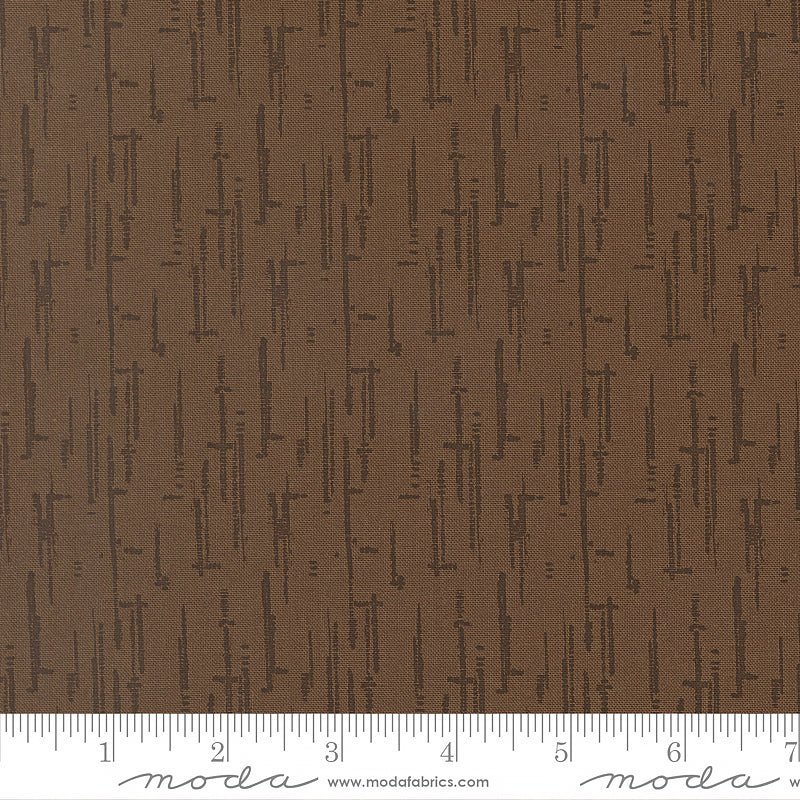 Windfall Textured Stripes Coffee – Remnant 26" × 44" - Moda from Fort Worth Fabric Studio