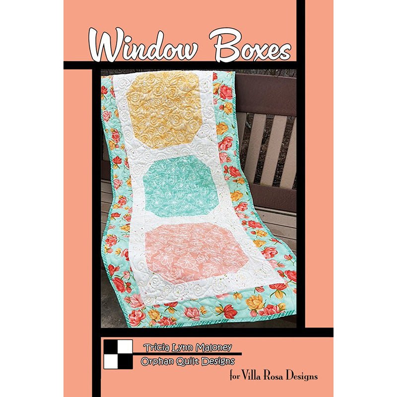 Window Boxes Table Runner Pattern - Villa Rosa Designs from Fort Worth Fabric Studio