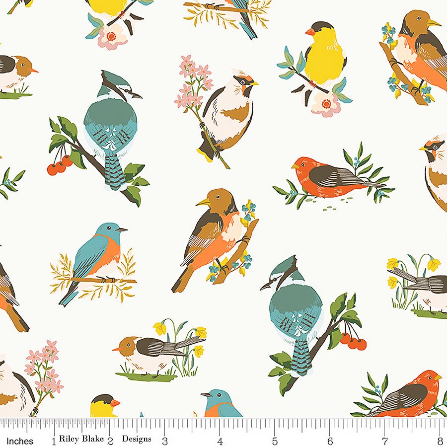Winged Medley Birds Cloud - Riley Blake from Fort Worth Fabric Studio