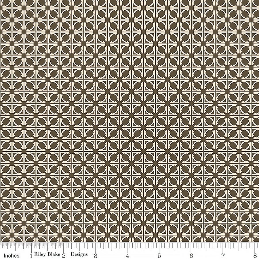 Winged Medley Tile Brown - Riley Blake from Fort Worth Fabric Studio