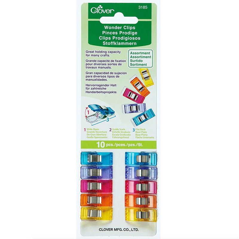 Wonder Clips Assorted Colors 10pc by Clover Clips by Clover
