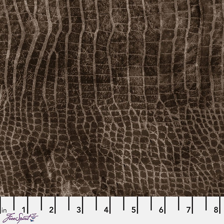 Worn Croc Hickory - Free Spirit from Fort Worth Fabric Studio