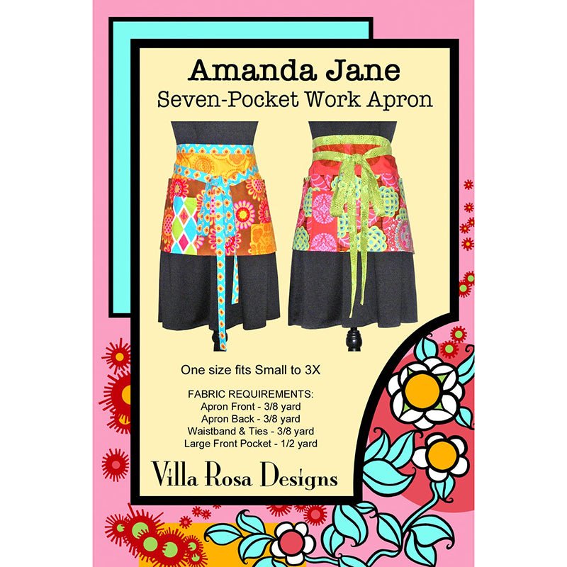 Amanda Jane Seven Pocket Work Apron Pattern Pattern by Villa Rosa Designs