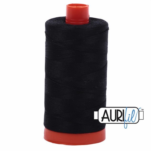 Aurifil Cotton Mako Thread Black 50wt MK50 - 2692 Thread by Aurifil