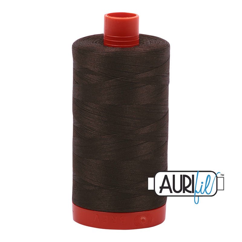 Aurifil Cotton Mako Thread Dark Brown 50wt MK50 - 5024 - Aurifil from Fort Worth Fabric Studio