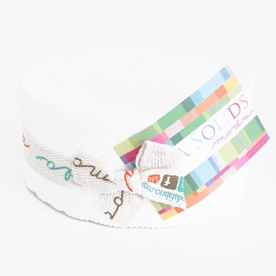 Bella Solids White Jelly Roll 2.5" Strip by Moda