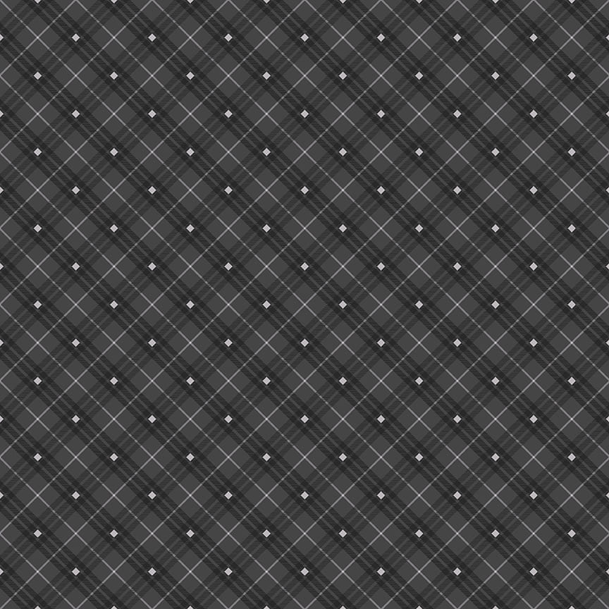 Bias Plaid Basics Charcoal - Henry Glass from Fort Worth Fabric Studio