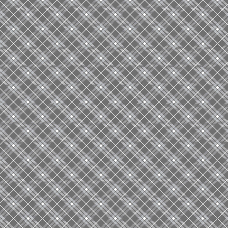 Bias Plaid Basics Gray - Henry Glass from Fort Worth Fabric Studio