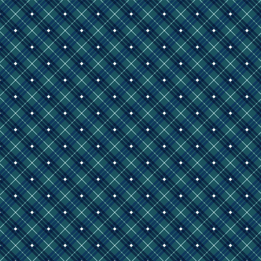 Bias Plaid Basics Navy - Henry Glass from Fort Worth Fabric Studio