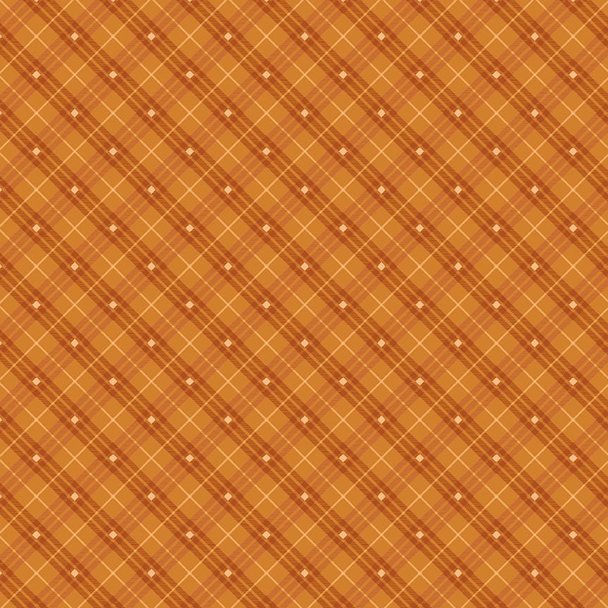 Bias Plaid Basics Orange - Henry Glass from Fort Worth Fabric Studio