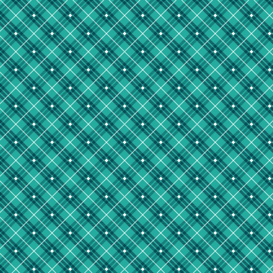 Bias Plaid Basics Teal - Henry Glass from Fort Worth Fabric Studio