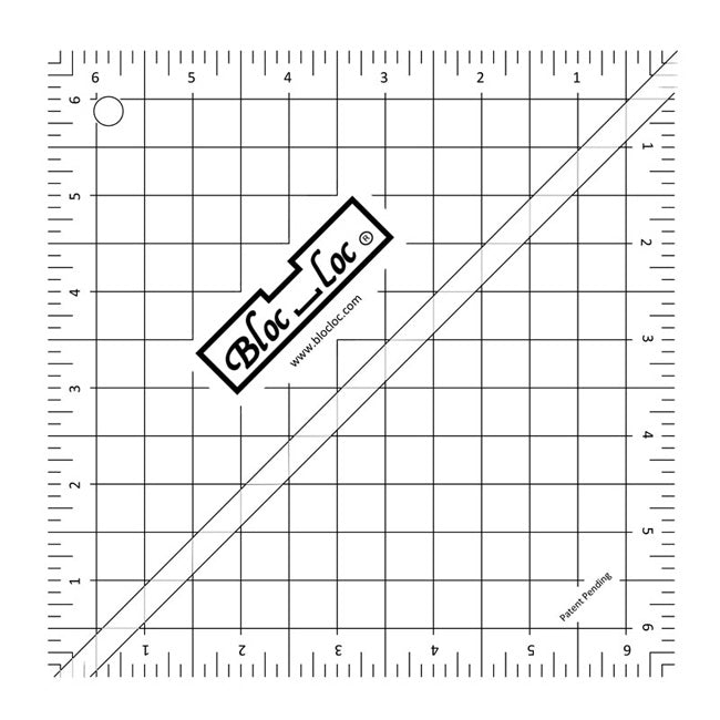 Bloc Loc Half Square Triangle Ruler 6.5" Ruler by Bloc - Loc