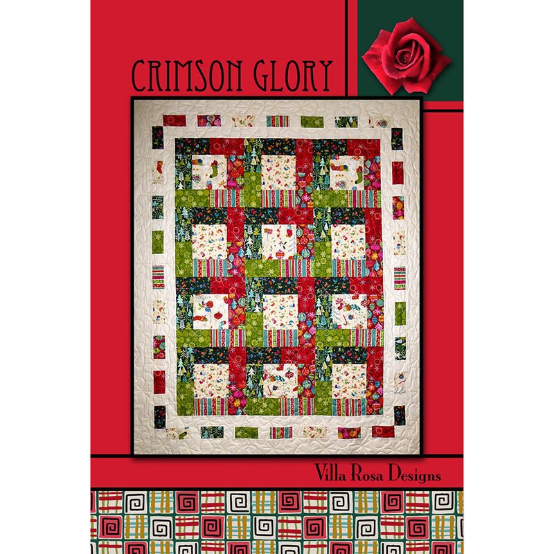 Crimson Glory Quilt Pattern PDF Download - Villa Rosa Designs from Fort Worth Fabric Studio