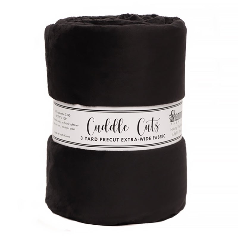 Cuddle by Shannon 3 Yard Cuddle Cut Black - Shannon Fabrics from Fort Worth Fabric Studio