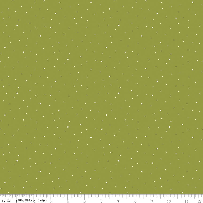 Dapple Dot Asparagus - Riley Blake from Fort Worth Fabric Studio