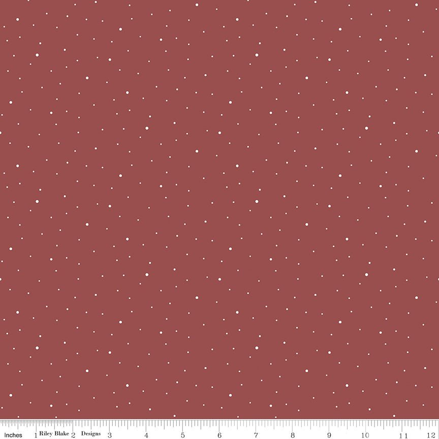 Dapple Dot Marsala - Riley Blake from Fort Worth Fabric Studio