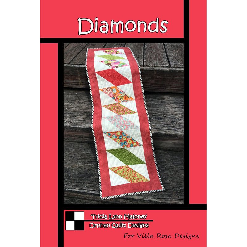Diamonds Table Runner Pattern PDF Download - Villa Rosa Designs from Fort Worth Fabric Studio