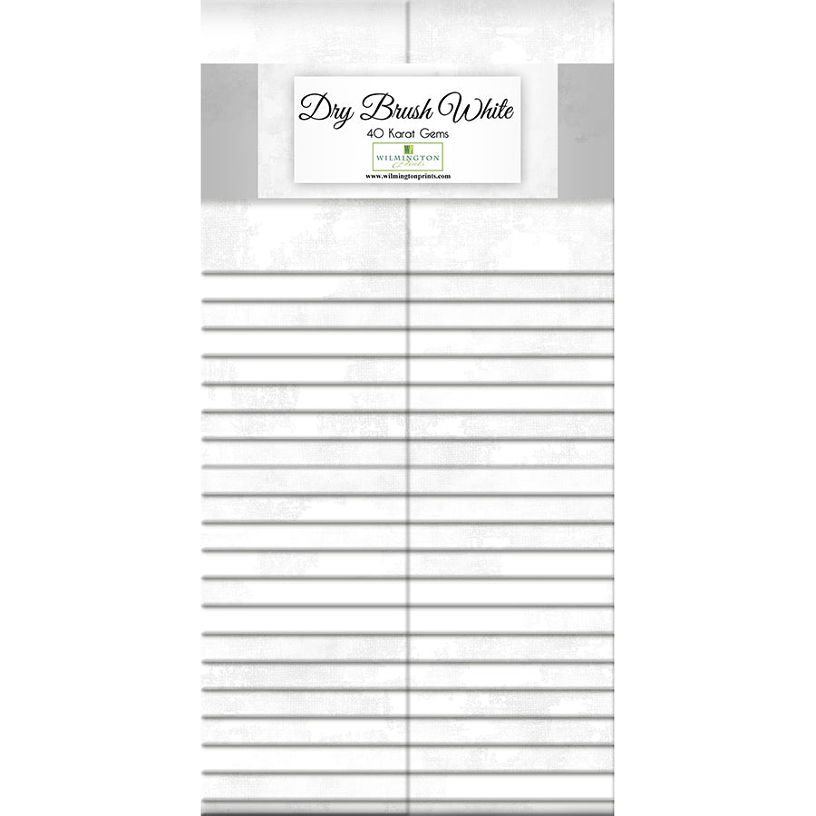 Dry Brush White 40 Karat Gems 2.5" Strips by Wilmington - Wilmington Prints from Fort Worth Fabric Studio
