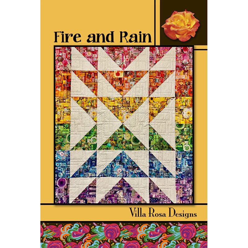 Fire and Rain Quilt Pattern - Villa Rosa Designs from Fort Worth Fabric Studio