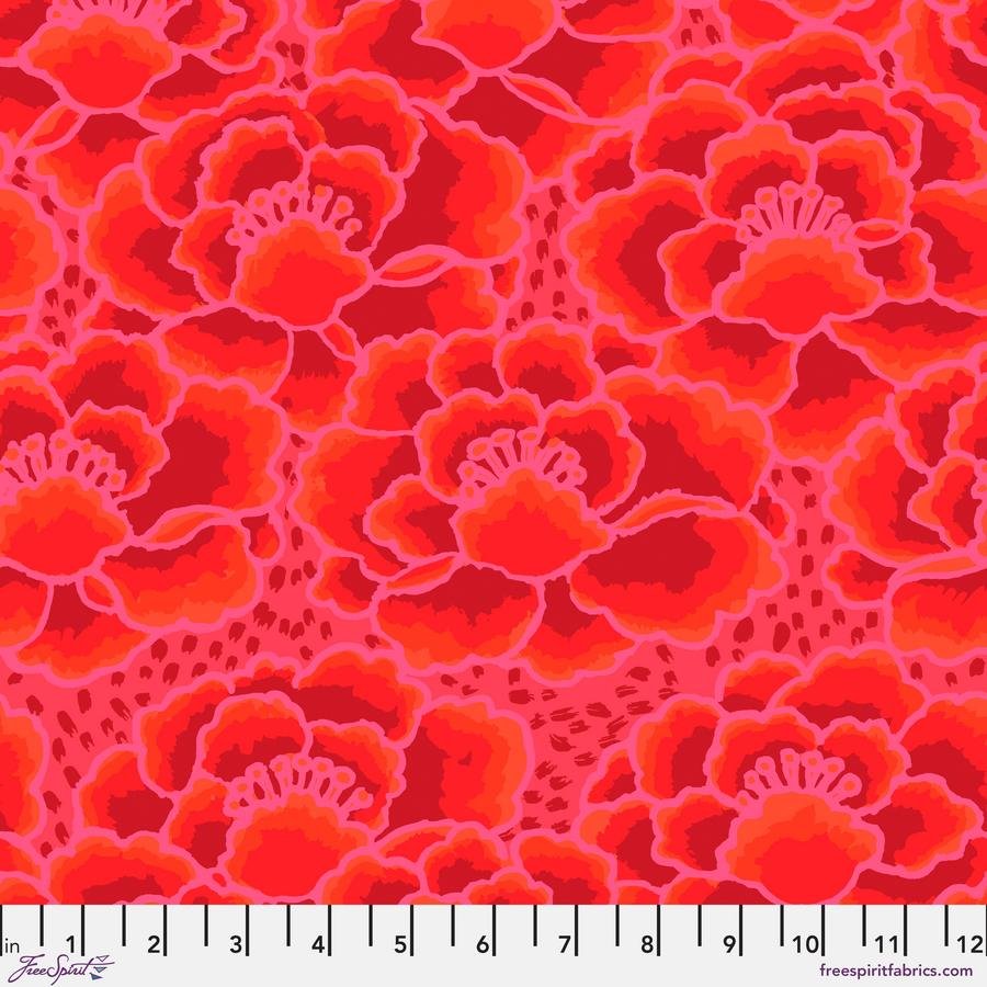 Kaffe Fassett Collective Tonal Floral Red - Free Spirit from Fort Worth Fabric Studio