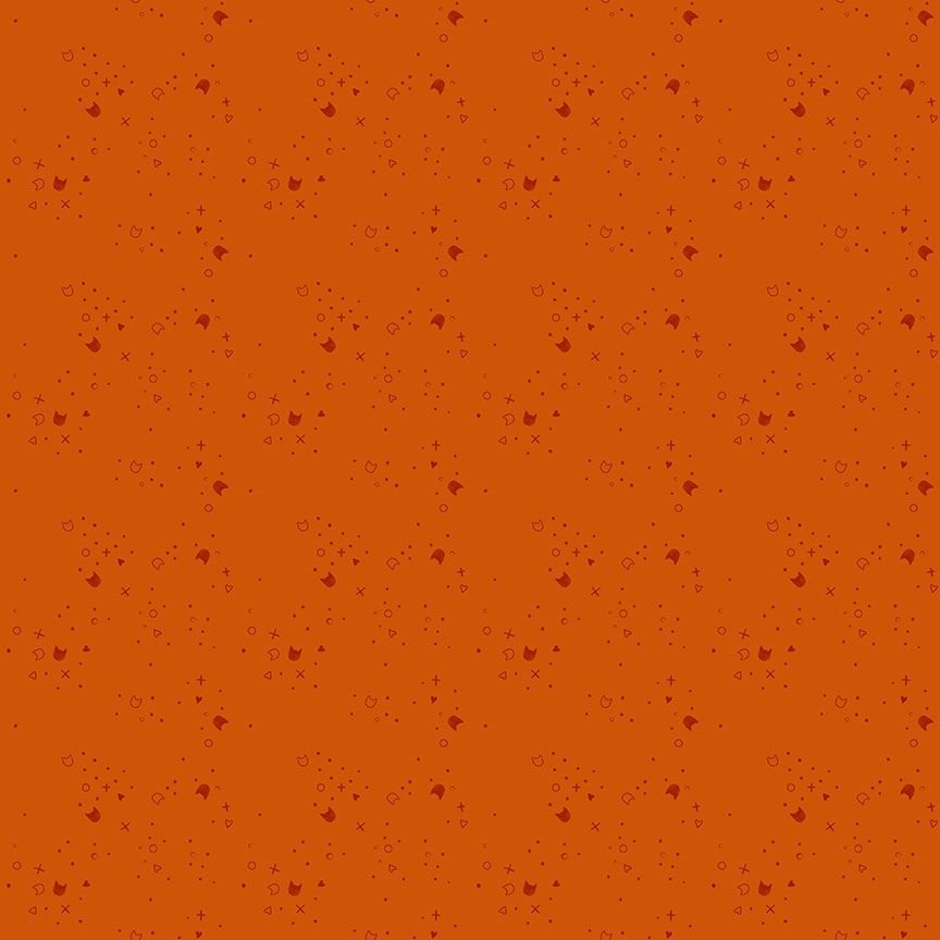 Kitty Litter Orange - Dear Stella from Fort Worth Fabric Studio