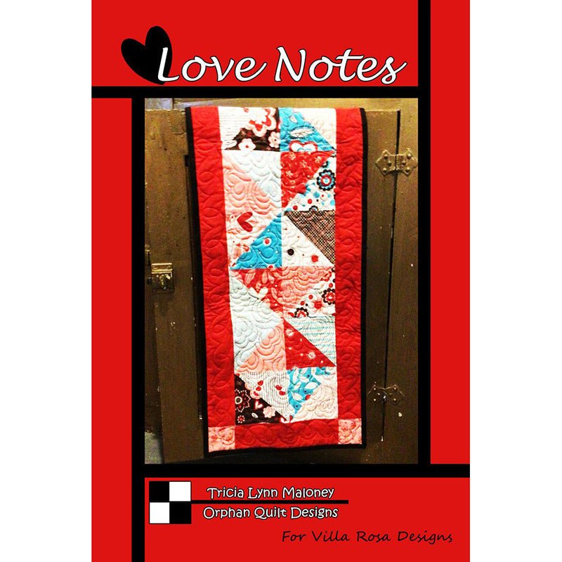 Love Notes Table Runner Pattern PDF Download - Villa Rosa Designs from Fort Worth Fabric Studio