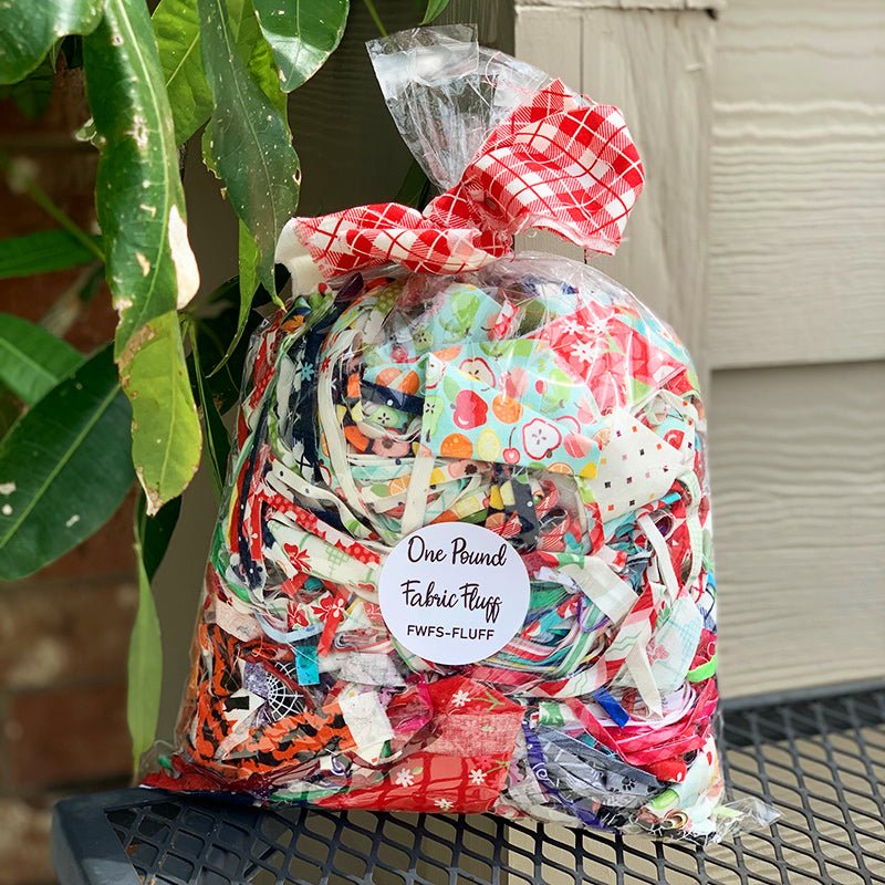 One Pound Bag of Fabric Fluff Trimmings Fat Quarter Bundle by Fort Worth Fabric Studio