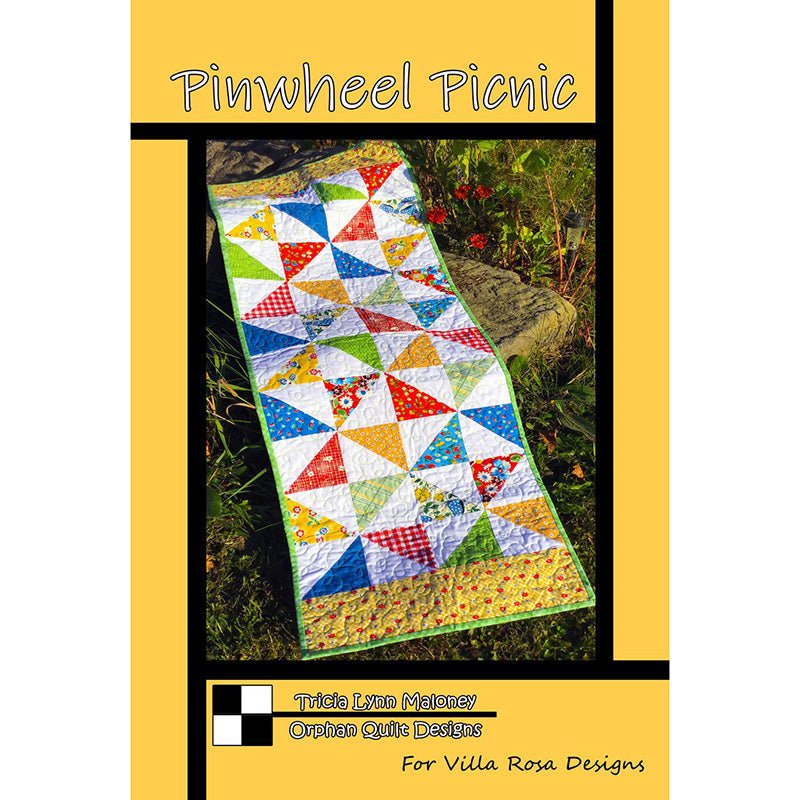 Pinwheel Picnic Table Runner Pattern PDF Download - Villa Rosa Designs from Fort Worth Fabric Studio