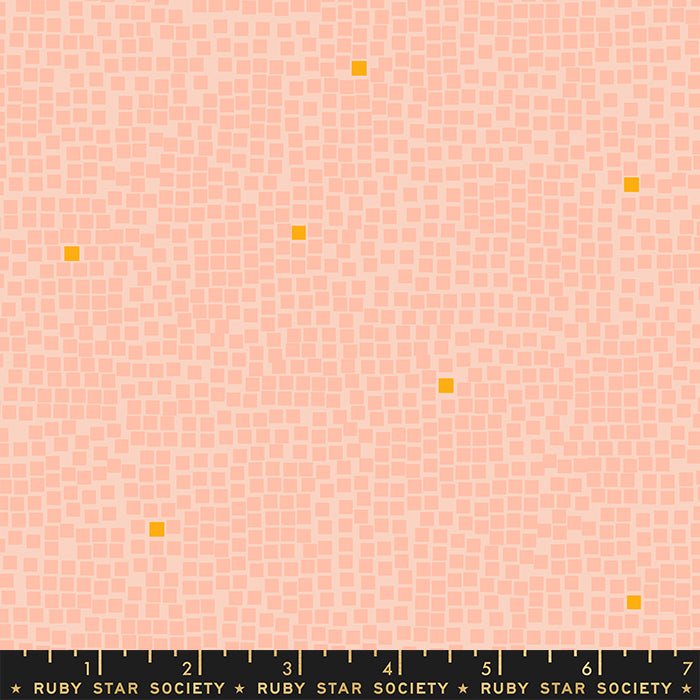 Pixel Dot Tile Peach - Ruby Star Society from Fort Worth Fabric Studio