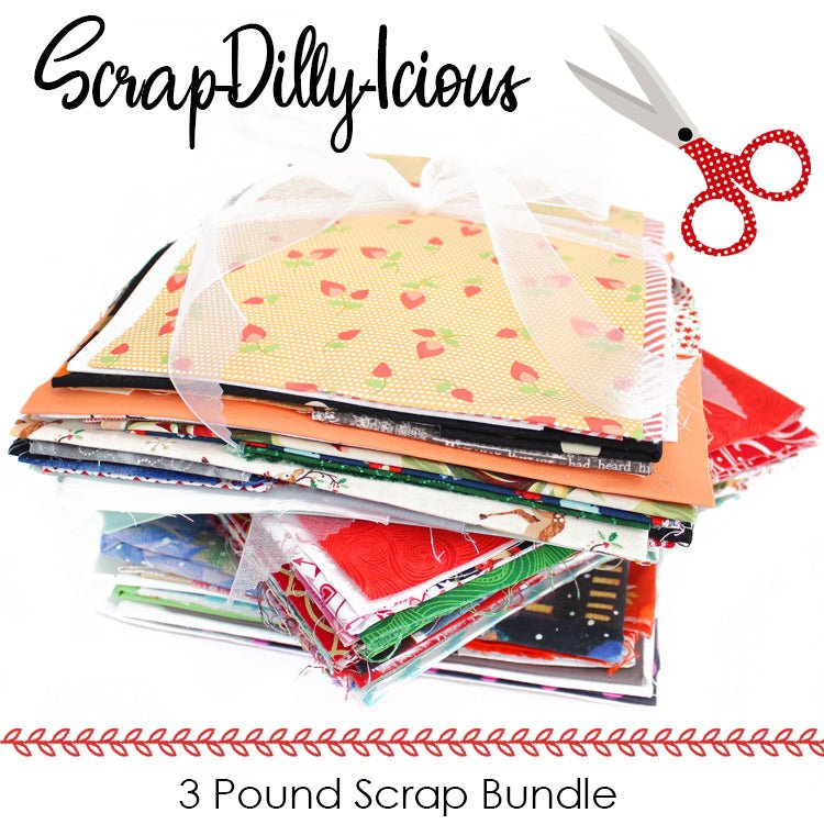 Scrap - Dilly - Icious Scrap Bundle Grab Bag 3 Pounds Fat Quarter Bundle by Fort Worth Fabric Studio