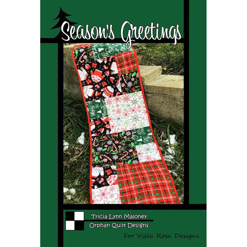 Season's Greetings Table Runner Pattern PDF Download - Villa Rosa Designs from Fort Worth Fabric Studio