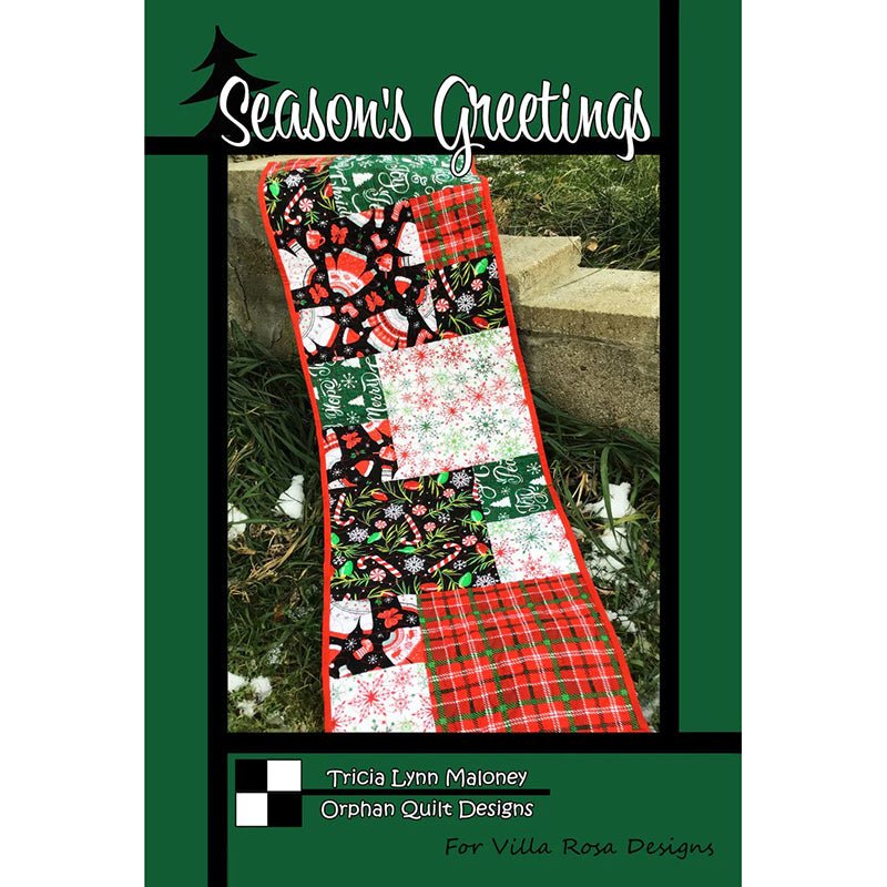 Season's Greetings Table Runner Pattern - Villa Rosa Designs from Fort Worth Fabric Studio