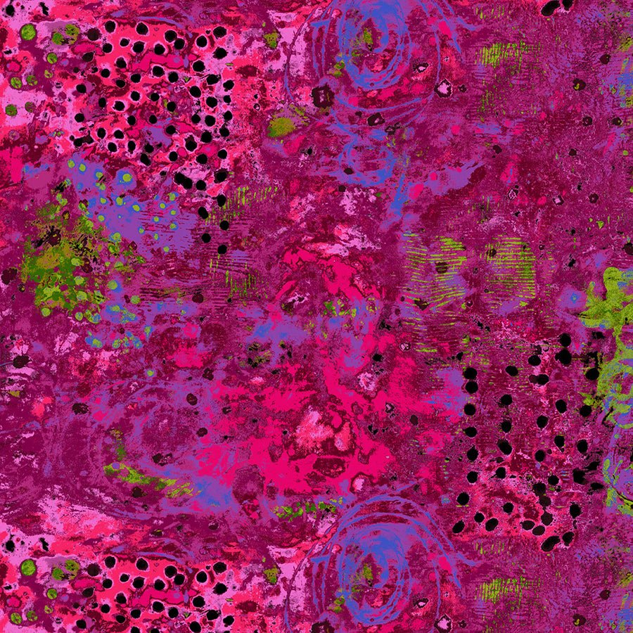 Spotted Graffiti Blackberry - Windham from Fort Worth Fabric Studio