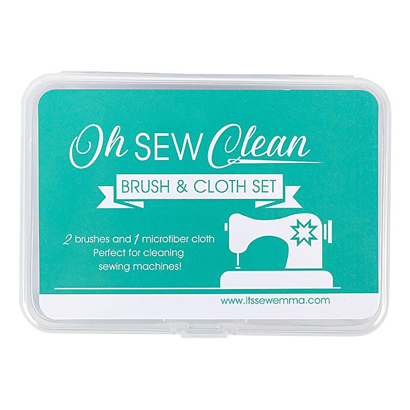 Teal Oh Sew Clean Brush and Cloth Set - It's Sew Emma from Fort Worth Fabric Studio